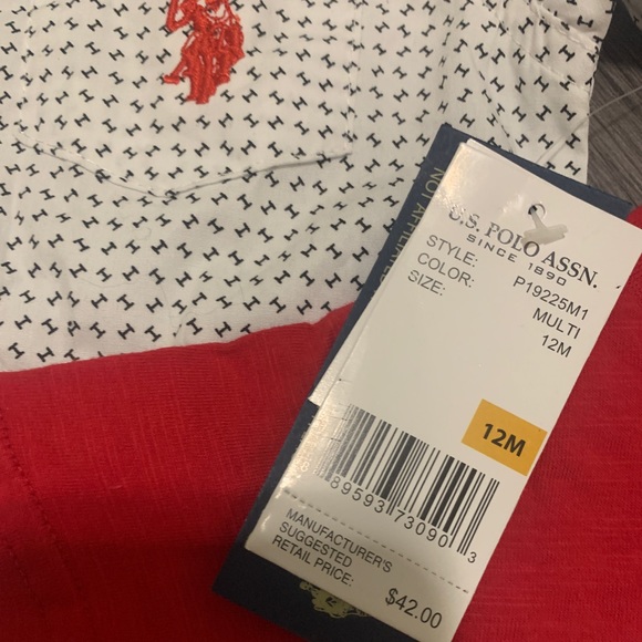 U.S. POLO ASSN. 3 Piece Toddler Set NWT Button Up Shirt Twill Pant & T-shirt New - Picture 2 of 2
